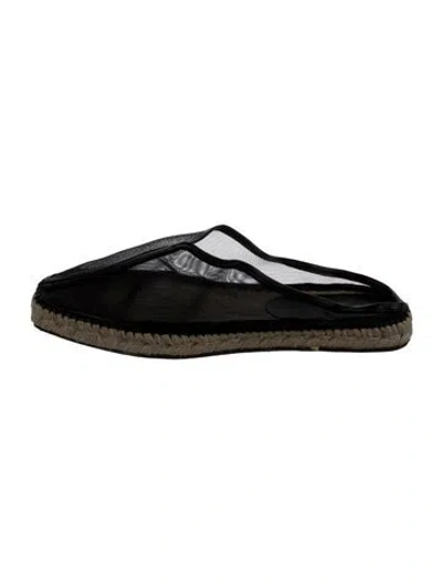 Pre-owned Totême Mesh Espadrilles In Black