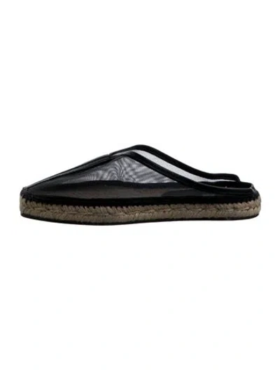 Pre-owned Totême Mesh Espadrilles In Black