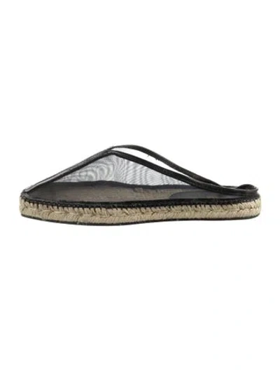 Pre-owned Totême Mesh Mesh Accents Espadrilles In Black