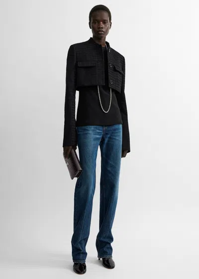 Totême Micro Blazer Black In Black,black