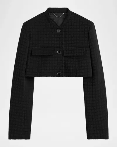 Totême Micro Chenille Blazer In Black