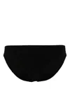 Totême Mid-rise Smocked Bikini Bottoms In Black