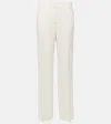Totême Mid-rise Straight-leg Trousers In White