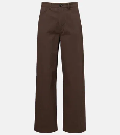 Totême Mid-rise Wide-leg Jeans In Brown