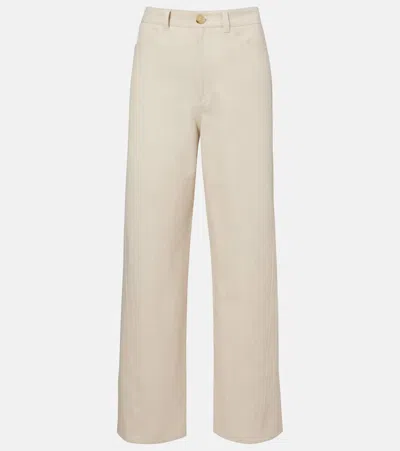 Totême Mid-rise Wide-leg Jeans In Pink