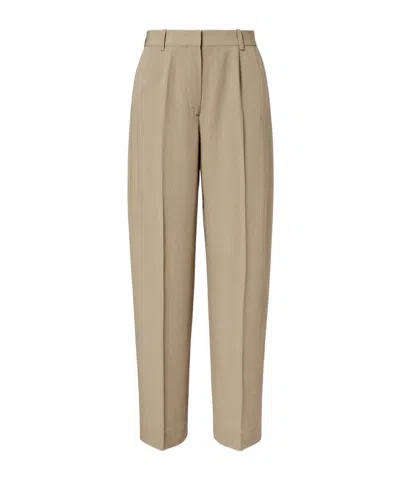Totême Mid-rise Wide-leg Pants In Brown