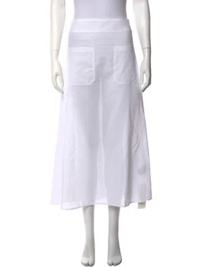 Pre-owned Totême Midi Length Skirt In White