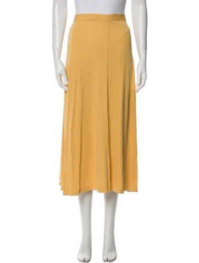 Pre-owned Totême Midi Length Skirt In Yellow