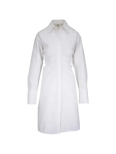 Totême Midi Shirt Dress In White