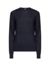 Totême Midnight Blue Merino Wool And Silk Fine Knit Sweater In Blue