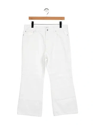 Pre-owned Totême Mid-rise Flared Jeans In White