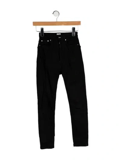 Pre-owned Totême Mid-rise Skinny Leg Jeans In Black