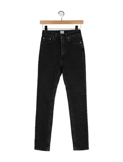 Pre-owned Totême Mid-rise Skinny Leg Jeans In Gray