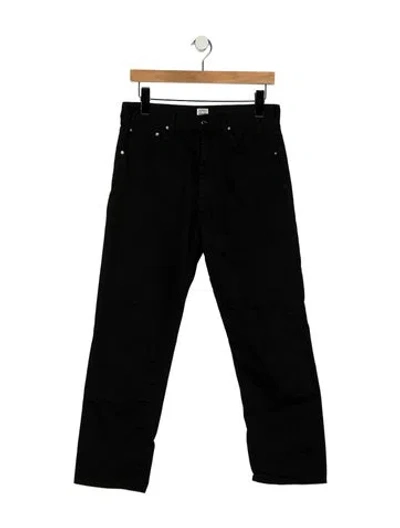 Pre-owned Totême Mid-rise Straight Leg Jeans In Black