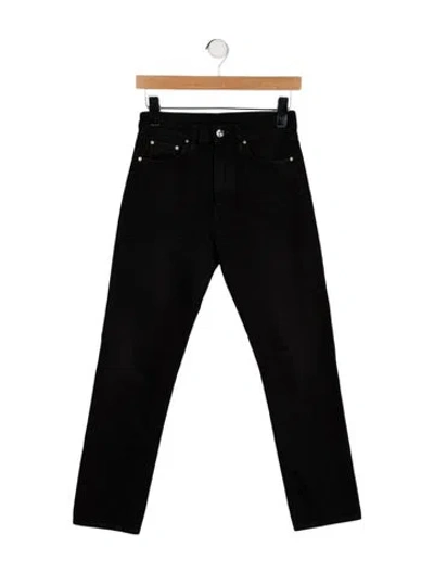 Pre-owned Totême Mid-rise Straight Leg Jeans In Black