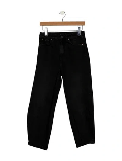 Pre-owned Totême Mid-rise Straight Leg Jeans In Black