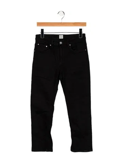 Pre-owned Totême Mid-rise Straight Leg Jeans In Black