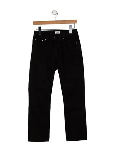 Pre-owned Totême Mid-rise Straight Leg Jeans In Black