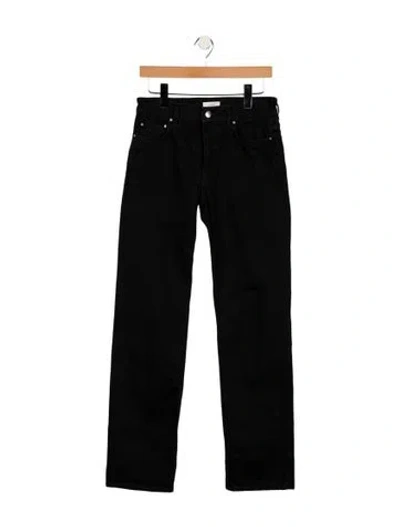 Pre-owned Totême Mid-rise Straight Leg Jeans In Black