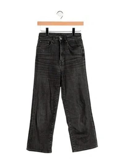 Pre-owned Totême Mid-rise Straight Leg Jeans In Black