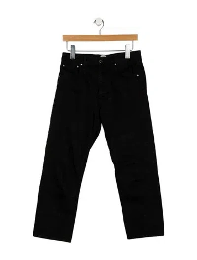 Pre-owned Totême Mid-rise Straight Leg Jeans In Black
