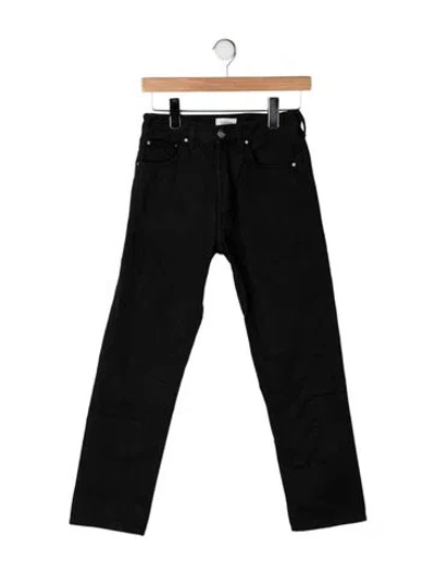 Pre-owned Totême Mid-rise Straight Leg Jeans In Black