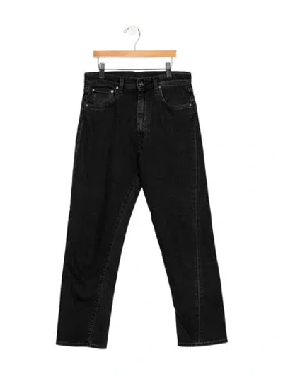 Pre-owned Totême Mid-rise Straight Leg Jeans In Black