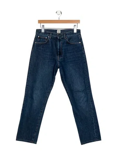Pre-owned Totême Mid-rise Straight Leg Jeans In Blue