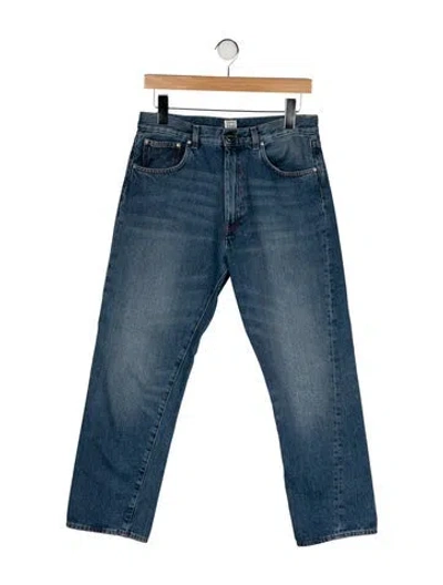 Pre-owned Totême Mid-rise Straight Leg Jeans In Blue