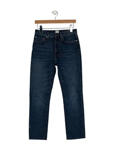 Pre-owned Totême Mid-rise Straight Leg Jeans In Blue