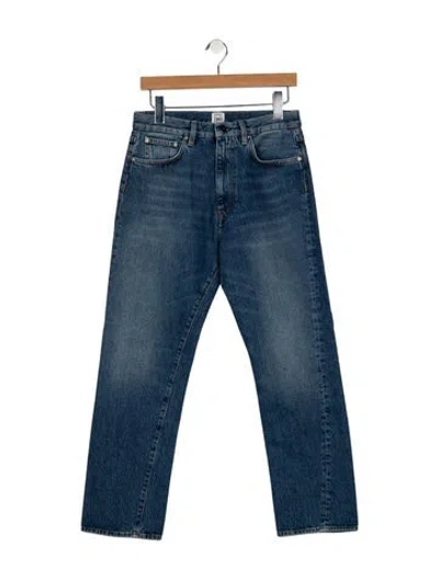 Pre-owned Totême Mid-rise Straight Leg Jeans In Blue