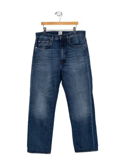 Pre-owned Totême Mid-rise Straight Leg Jeans In Blue