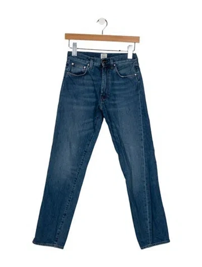 Pre-owned Totême Mid-rise Straight Leg Jeans In Blue