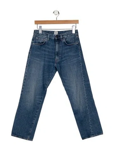 Pre-owned Totême Mid-rise Straight Leg Jeans In Blue