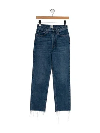 Pre-owned Totême Mid-rise Straight Leg Jeans In Blue