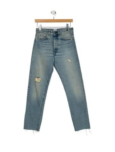 Pre-owned Totême Mid-rise Straight Leg Jeans In Blue