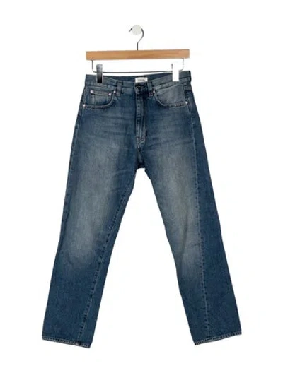 Pre-owned Totême Mid-rise Straight Leg Jeans In Blue