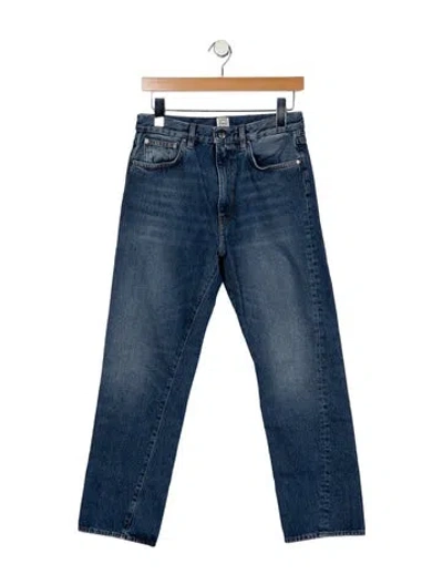 Pre-owned Totême Mid-rise Straight Leg Jeans In Blue