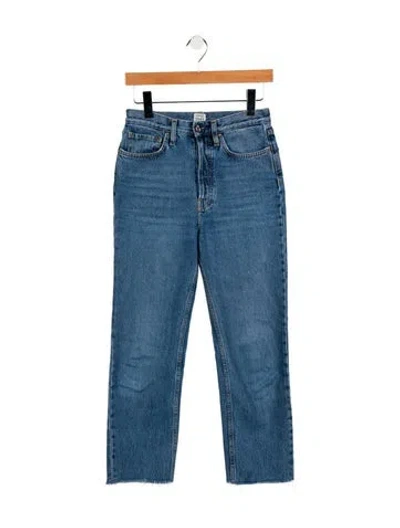 Pre-owned Totême Mid-rise Straight Leg Jeans In Blue