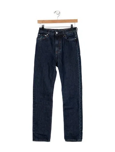 Pre-owned Totême Mid-rise Straight Leg Jeans In Blue