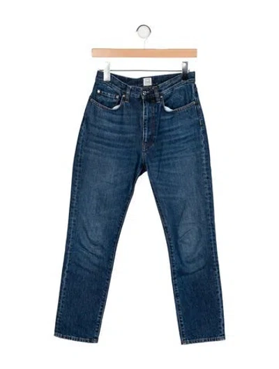 Pre-owned Totême Mid-rise Straight Leg Jeans In Blue