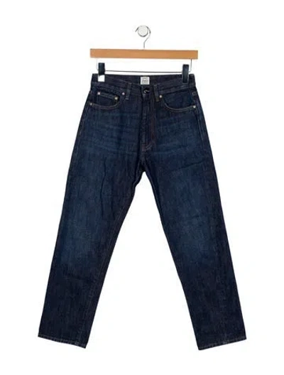 Pre-owned Totême Mid-rise Straight Leg Jeans In Blue