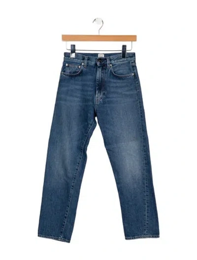 Pre-owned Totême Mid-rise Straight Leg Jeans In Blue