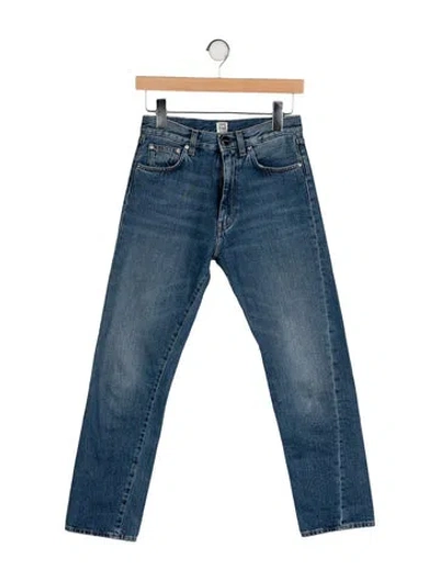Pre-owned Totême Mid-rise Straight Leg Jeans In Blue