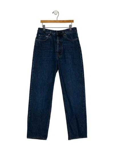 Pre-owned Totême Mid-rise Straight Leg Jeans In Blue