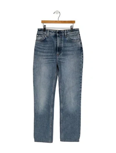 Pre-owned Totême Mid-rise Straight Leg Jeans In Blue