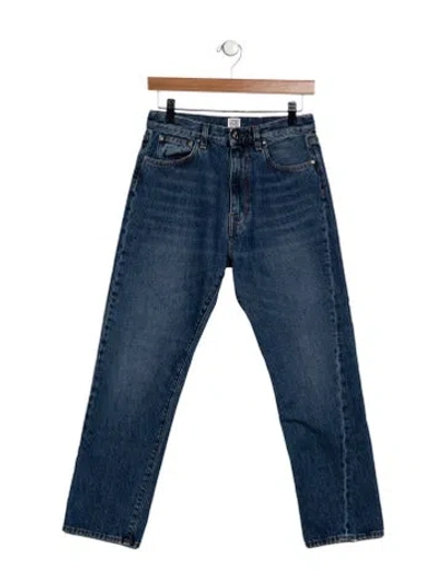 Pre-owned Totême Mid-rise Straight Leg Jeans In Blue