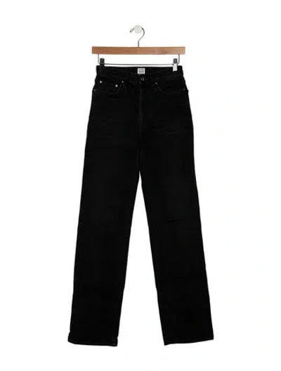 Pre-owned Totême Mid-rise Straight Leg Jeans In Blue