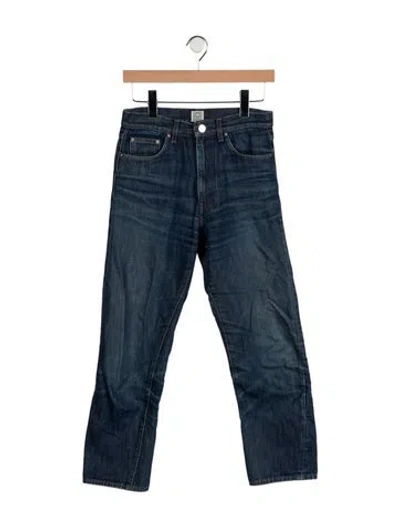 Pre-owned Totême Mid-rise Straight Leg Jeans In Blue