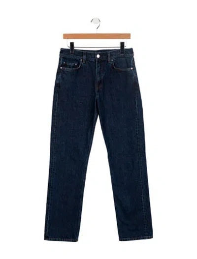 Pre-owned Totême Mid-rise Straight Leg Jeans In Blue